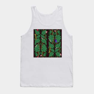 Parrots, anacondas, and bugs, Oh my! | Jungle Joy | green, red, blue Tank Top